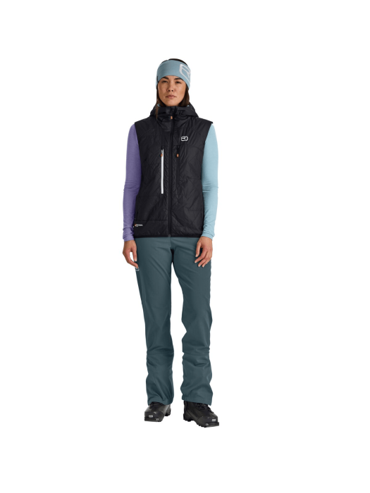 Swisswool Piz Boè Vest Women Black Raven