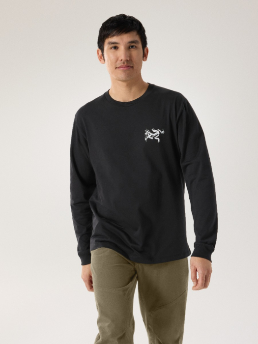 Kragg SL Cotton Bird Tile LS M Black Arctic Silk Model