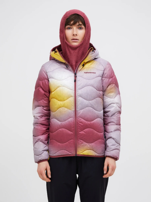 Helium AOP Down Hood Jacket Women model